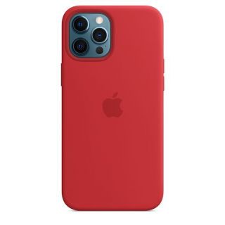 Apple Silicone Case with MagSafe for iPhone 12 Pro Max Red sarkans