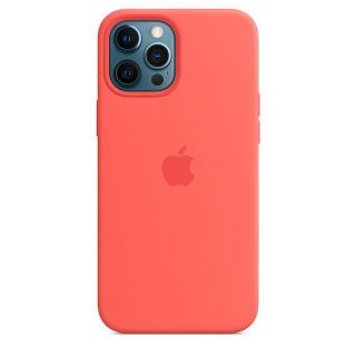 Apple iPhone 12 Pro Max Silicone Case with MagSafe Pink Citrus rozā