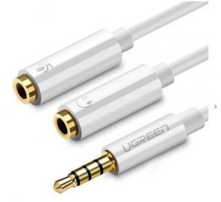 - Cable cable headphone splitter mini jack 3.5 mm - 2 x mini jack 3.5 mm (2 x stereo output) 20cm white (AV134) White