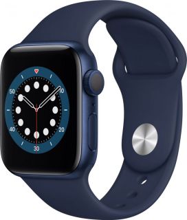 Apple Watch series 6 GPS, 44mm Blue Aluminium Case Deep Navy zils