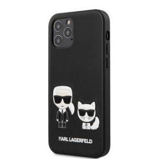 - Karl Lagerfeld iPhone 12 / 12 Pro 6.1 PU Karl &Choupette Cover Black melns