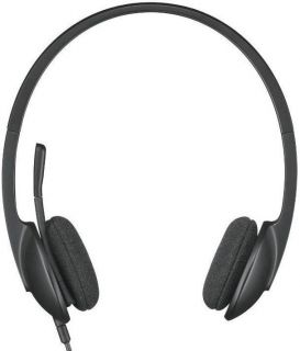 Logitech LOGI H340 USB Headset black melns