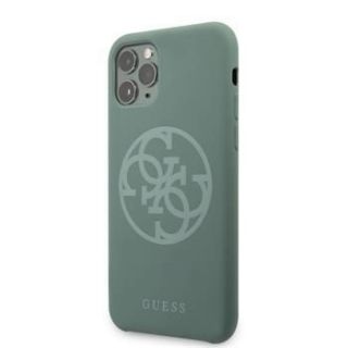 GUESS Guess Apple iPhone 11 Pro 4G Silicone Tone Cover Green zaļš