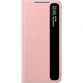 Samsung Galaxy S21 Smart Clear View Cover Pink rozā