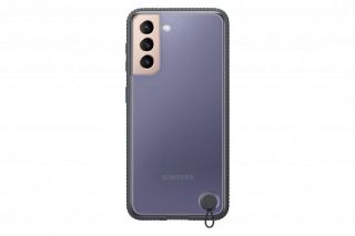 Samsung Galaxy S21 Clear Protective Cover Black melns