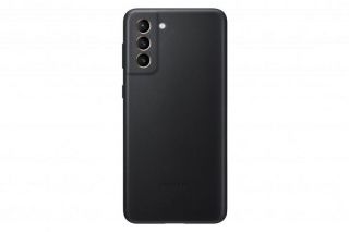 Samsung Galaxy S21 Plus Leather Cover Black melns