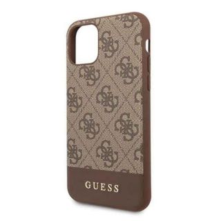 GUESS iPhone 11 Stripe Cover Brown brūns