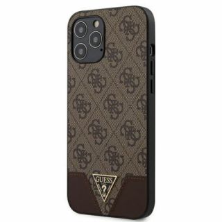 GUESS Guess Apple iPhone 12 / 12 Pro 6.1'' Triangle Cover Brown brūns