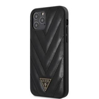 GUESS iPhone 12 / 12 Pro 6.1'' V Quilted Cover Black melns