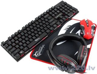 - White Shark Comanche 3 4 in 1 Gaming Combo balts
