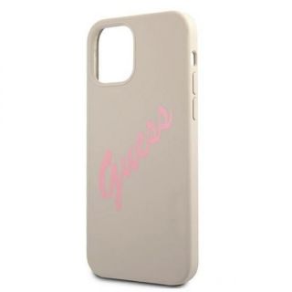 GUESS Guess Apple iPhone 12 Pro Max 6.7'' Vintage Pink Cover Grey rozā pelēks