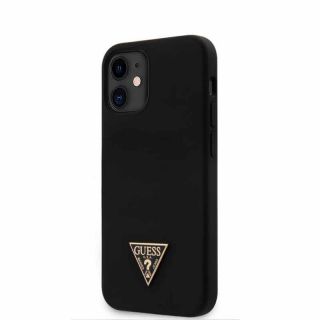 GUESS iPhone 12 Mini 5.4'' Metal Triangle Cover Black melns
