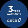 Cata Hood TF 2003 600 GWH Telescopic, Energy efficiency class C, Width 60 cm, 390 m³ / h, Mechanical control, LED, White Glass