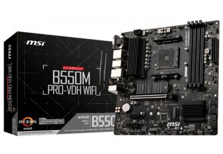 MSI&nbsp;MSI B550M PRO-VDH WIFI Processor family AMD, Processor socket AM4, DDR4, Memory slots 4, Chipset AMD B, Micro ATX