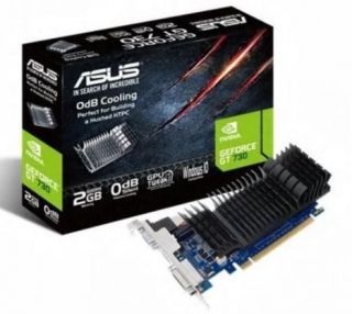Asus Asus GF GT730-SL-2GD5-BRK NVIDIA, 2 GB, GeForce GT 730, GDDR5, Memory clock speed 5010 MHz, PCI Express 2.0, HDMI ports quantity 1, DVI-D ports quantity 1, Cooling type Passive, Processor frequency 902 MHz
