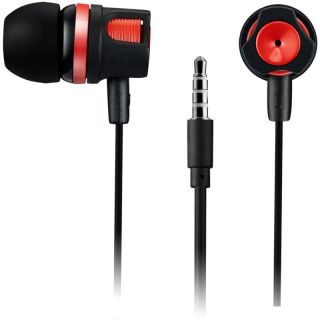 CANYON EP-3 Stereo earphones with microphone Red cable len 3,5mm Red sarkans