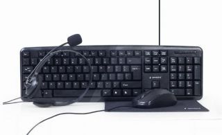 GEMBIRD KEYBOARD +MOUSE USB ENG / 4IN1 KIT KBS-UO4-01