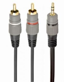 GEMBIRD CABLE AUDIO 3.5MM TO 2RCA 10M / GOLD CCA-352-10M zelts