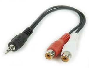 GEMBIRD CABLE AUDIO 3.5MM TO 2RCA/SOCKET CCA-406 