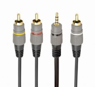 GEMBIRD CABLE AUDIO 3.5MM 4PIN TO 3RCA / AV 1.5M CCAP-4P3R-1.5M