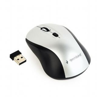 GEMBIRD MOUSE USB OPTICAL WRL BLACK / SILVER MUSW-4B-02-BS melns sudrabs