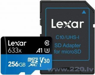 Lexar MEMORY MICRO SDXC 256GB UHS-I / W / ADAPTER LSDMI256BB633A
