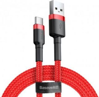 Baseus CABLE USB TO USB-C 2M / RED CATKLF-C09 sarkans