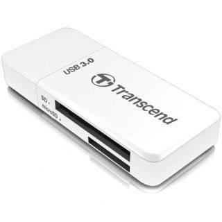 Transcend MEMORY READER FLASH USB3.1 / WHITE TS-RDF5W balts
