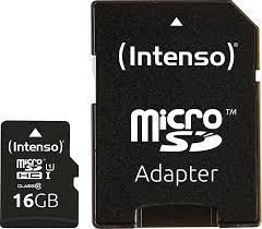 Intenso&nbsp;MEMORY MICRO SDHC 16GB UHS-I / W / ADAPTER 3423470