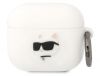Aksesuāri Mob. & Vied. telefoniem - Karl 
 
 Airpods 3 Logo NFT Choupette Head Silicone Case 
 White ba...» 