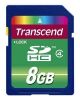 Aksesuāri datoru/planšetes Transcend MEMORY SDHC 8GB / CLASS4 TS8GSDHC4 