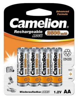 CAMELION&nbsp;AA / HR6, 2500 mAh, Rechargeable Batteries Ni-MH, 4 pc s
