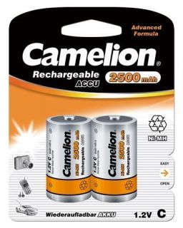 CAMELION C / HR14, 2500 mAh, Rechargeable Batteries Ni-MH, 2 pc s