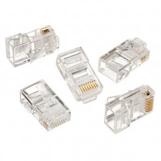 - Cablexpert 
 
 Modular plug 8P8C for solid LAN cable CAT5, UTP, 10 pcs. per bag