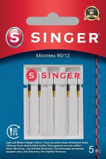 -&nbsp;Singer Microtex Needle 80 / 12 5PK