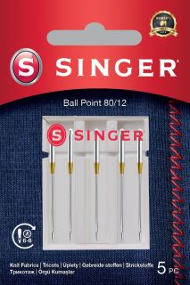 -&nbsp;Singer Ball Point Needle 80 / 12 5PK for Knit Fabrics