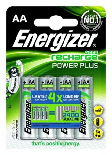 - Energizer 
 
 AA / HR6, 2000 mAh, Rechargeable Accu Power Plus Ni-MH, 4 pc s