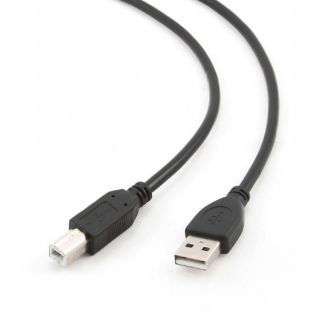GEMBIRD CABLE USB2 AM-BM 3M / BLACK CCP-USB2-AMBM-10 melns