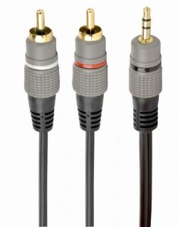 GEMBIRD&nbsp;CABLE AUDIO 3.5MM TO 2RCA 2.5M / GOLD CCA-352-2.5M