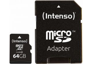 Intenso MEMORY MICRO SDXC 64GB C10/W/ADAPTER 3413490 