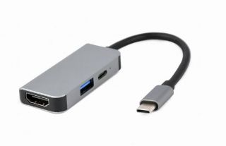 GEMBIRD&nbsp;I / O ADAPTER USB-C TO HDMI / USB3 / 3IN1 A-CM-COMBO3-02