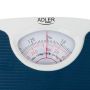 Adler Mechanical bathroom scale AD 8151b Maximum weight  capacity  130 kg, Accuracy 1000 g, Blue / White