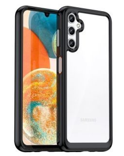 - iLike 
 Samsung 
 Galaxy A54 5G cover with a flexible frame 
 Transparent Black melns