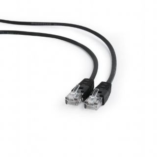 GEMBIRD&nbsp;PATCH CABLE CAT5E UTP 0.25M / BLACK PP12-0.25M / BK