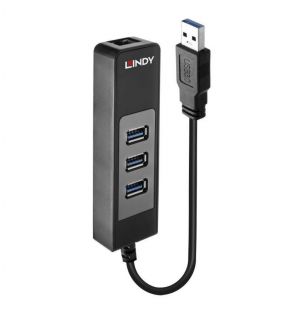 - LINDY 
 
 I / O HUB USB3&amp;LAN ADAPTER / 43176