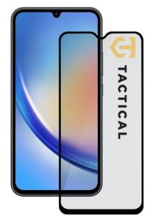 - Tactical 
 Samsung 
 Galaxy A34 5G Glass Shield 5D full glue 
 Black melns