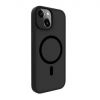 Аксессуары Моб. & Смарт. телефонам Evelatus iPhone 15 Hybird Case With Magsafe PC+TPU Black melns Безпроводные зарядки (Индуктивные)