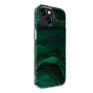 Evelatus Evelatus 
 Apple 
 iPhone 15 PC Customized Print Design Marble 
 Green zaļš zaļš