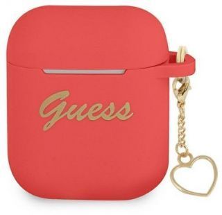 GUESS Guess 
 Apple 
 AirPods 1 / 2 Silicone Charm Heart Collection 
 Red sarkans