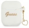 Aksesuāri Mob. & Vied. telefoniem GUESS Guess 
 - 
 AirPods 1 / 2 Silicone Charm Heart Collection 
 White b...» 